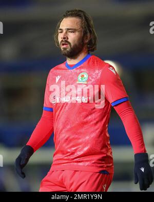 Birmingham, Großbritannien. 31. Januar 2023. Bradley Dack #23 of Blackburn Rovers während des Replay-Spiels Birmingham City vs Blackburn Rovers beim Emirates FA Cup in der vierten Runde am 31. Januar 2023 (Foto von Gareth Evans/News Images) in Birmingham, Großbritannien, am 1./31. Januar 2023. (Foto: Gareth Evans/News Images/Sipa USA) Guthaben: SIPA USA/Alamy Live News Stockfoto