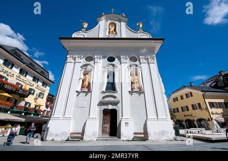 Kirche San Michael in San Candido (Innichen), Pusteria-Tal, Trentino-Südtirol, Italien Stockfoto