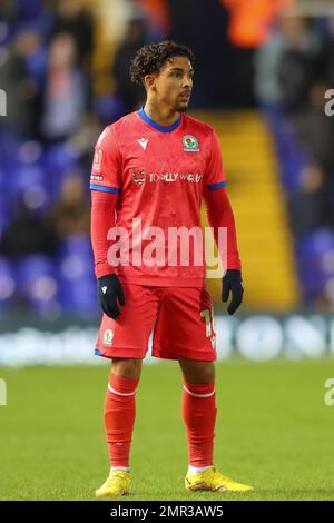 Birmingham, Großbritannien. 31. Januar 2023. Tyrhys Dolan #10 of Blackburn Rovers während des Replay-Spiels der vierten Runde des Emirates FA Cup Birmingham City vs Blackburn Rovers at St Andrews, Birmingham, Großbritannien, 31. Januar 2023 (Foto von Gareth Evans/News Images) in Birmingham, Großbritannien, am 1./31. Januar 2023. (Foto: Gareth Evans/News Images/Sipa USA) Guthaben: SIPA USA/Alamy Live News Stockfoto