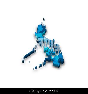 Politische Karte der Verwaltungseinheiten auf den Philippinen Stock Vektor