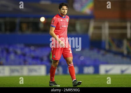 Birmingham, Großbritannien. 31. Januar 2023. Lewis Travis #27 von Blackburn Rovers während des Replay-Spiels der vierten Runde des Emirates FA Cup Birmingham City vs Blackburn Rovers in St Andrews, Birmingham, Großbritannien, 31. Januar 2023 (Foto von Gareth Evans/News Images) in Birmingham, Großbritannien, am 1./31. Januar 2023. (Foto: Gareth Evans/News Images/Sipa USA) Guthaben: SIPA USA/Alamy Live News Stockfoto