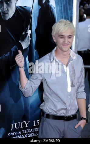 Tom Felton besucht die Premiere von „Harry Potter and the Half Blood Prince“ im Ziegfeld Theatre in New York, New York, 7/9/09. Stockfoto