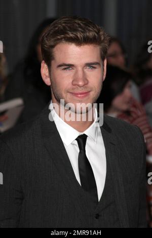Liam Hemsworth bei der europäischen Premiere der „Hungerspiele“ in der O2 Arena. London, Großbritannien. 15. März 2012 Stockfoto