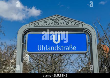 U-Bahnstation Uhlandstraße, Kurfürstendamm, Charlottenburg, Berlin, Deutschland, Europa Stockfoto