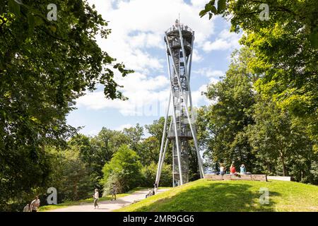 Schlossbergturm auf dem Schlossberg, Freiburg im Breisgau, Baden-Württemberg, Deutschland, Europa Stockfoto