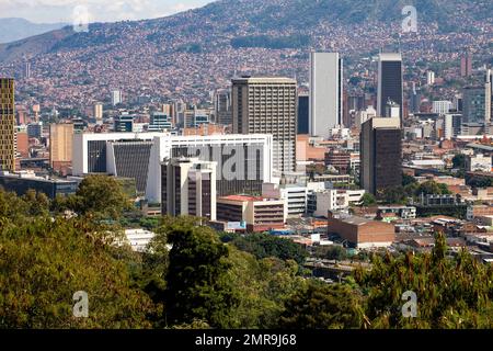 Medellin, Antioquia. Kolumbien - 26. Januar 2023. Medellin ist die Hauptstadt des Berges, Provinz Antioquia in Kolumbien. Stockfoto