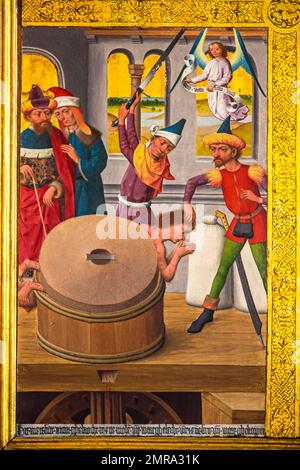 Das Leben von St. Nicholas, zweiflügeliger Hochaltar von St. Nicholas Church von Hermen Rode, Tallinn, Estland, Tallinn, Estland, Europa Stockfoto