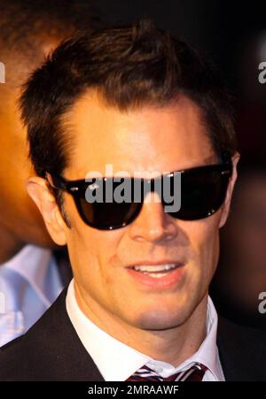 Johnny Knoxville begibt sich auf dem roten Teppich bei der Premiere von „Jackass 3D", die auf dem BFI IMAX stattfindet. London, Großbritannien. 11/02/10. Stockfoto