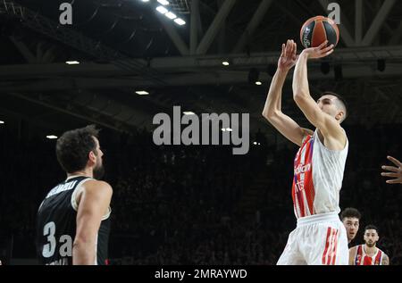 q23during das Euroleague Basketball-Meisterschaftsspiel Segafredo Virtus Bologna vs. Crvena Zvezda Meridianbet ‚Stella Rossa‘ Belgrad - Bologna, 31. Januar 2023 in der Segafredo Arena Stockfoto