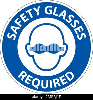 Bodenschild, Schutzbrille Erforderlich Stock Vektor