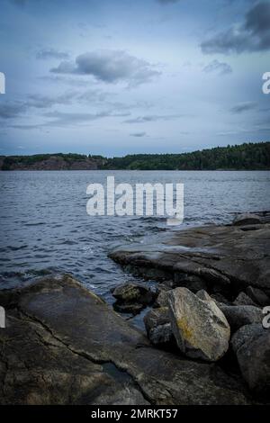 Landschaftlich schöner Blick auf das Meer gegen den Himmel Stockfoto