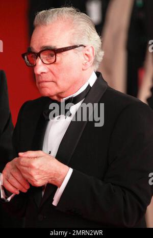 Regisseur Martin Scorsese auf dem roten Teppich im Auditorium Parco della Musica für die Weltwiederherstellungsprämiere von „La Dolce Vita“ während des Internationalen Filmfestivals von Rom 5. Rom, ITA. 10/30/10. Stockfoto