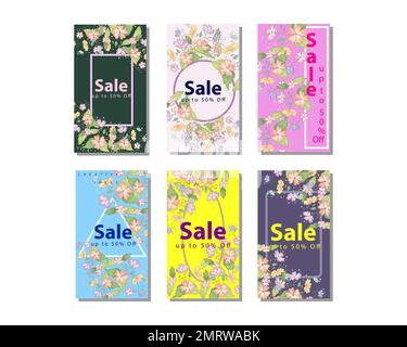 Set abstrakter kreativer universeller künstlerischer Vorlagen. Geeignet für Poster, Karten, Einladungen, Flyer, Cover, Banner, Plakat, Broschüre und andere Grafiken Stock Vektor