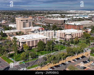 Arizona State Capitol, State Senate und House of Representatives, die einen Luftblick in Phoenix, Arizona, Arizona, Arizona, Arizona, Arizona, USA, bieten. Stockfoto