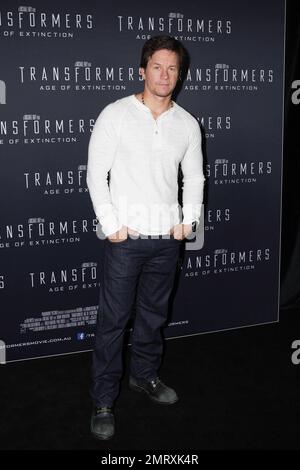 Mark Wahlberg bei der australischen Premiere „Transforms: Age of Extinction“ in Sydney, Australien. 21. Mai 2014 Stockfoto