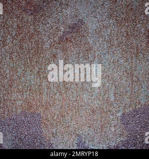 Textur aus altem rostigen Stahlblech für Hintergrund und Design Stockfoto