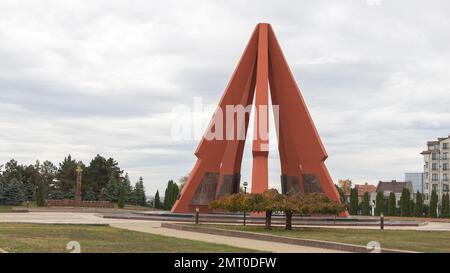 Eine Reise durch die Zeit: Eine Tour durch den Eternity Memorial Complex in Chisinau, Moldawien. Stockfoto