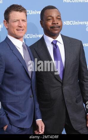 Philip Winchester und Carl Weathers bei der NBCUniversal 2016 Upfront Presentation in New York City, New York. 16. Mai 2016. Stockfoto