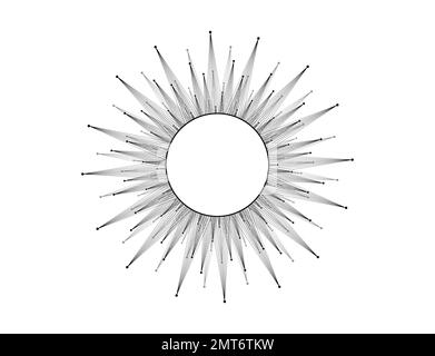 Futuristische Schnittstellenelemente umkreisen den Tech Frame Stock Vektor
