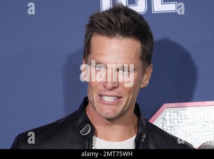 Tom Brady kommt am Dienstag, den 31. Januar 2023, zum 80 FÜR BRADY Los Angeles Premiere im Regency Village Theater in Westwood, Kalifornien. (Foto: Sthanlee B. Mirador/Sipa USA) Guthaben: SIPA USA/Alamy Live News Stockfoto