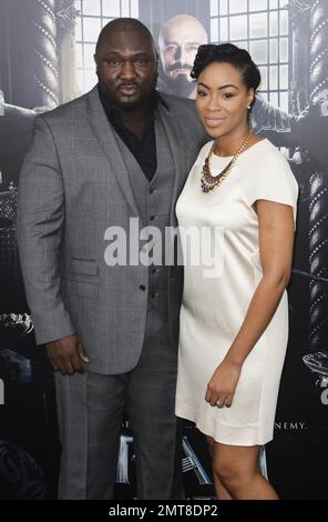 Nonso Anozie besucht am 4. Oktober 2015 die New Yorker Premiere von „Pan“ im Ziegfeld Theatre in New Tork City, New York. Stockfoto