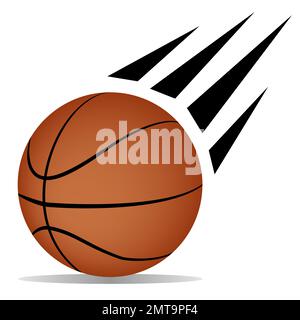 Objekt eines Basketball-Bewegungssymbols, Vektorgrafik für Designelement, Illustration eines amerikanischen Sportspiels Stock Vektor