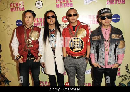 Far East Movement bei der Mat Hatter Tea Party von Perez Hilton zum 34. Geburtstag in den Siren Studios in Los Angeles, Kalifornien. 24. März 2012 Stockfoto