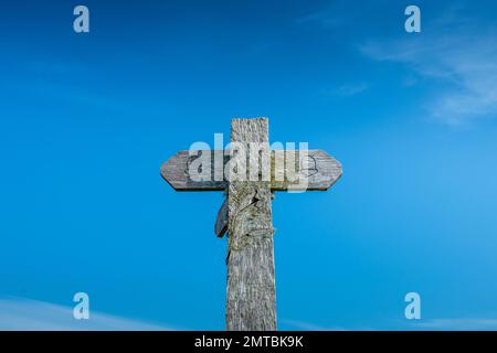 Schild für Küstenpfade am pembrokeshire Küstenweg Stockfoto