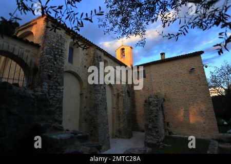 Kirche Notre Dame du Brusc, Chateauneuf de Grasse, Alpes Maritimes, 06, Cote d'Azur, Frankreich Stockfoto