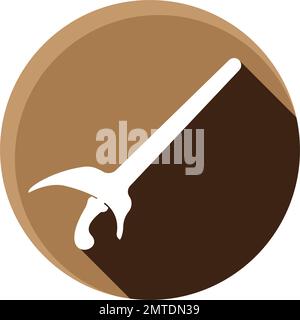 Keris-Vektorsymbol, eine traditionelle Waffe aus Indonesien Stock Vektor