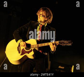 Jarvis Cocker of Pulp tritt am zweiten Tag des Reading Festivals 2011 auf. Reading, UK. 27. August 2011. Stockfoto