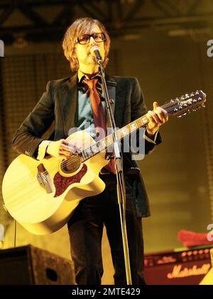 Jarvis Cocker of Pulp tritt am zweiten Tag des Reading Festivals 2011 auf. Reading, UK. 27. August 2011. Stockfoto