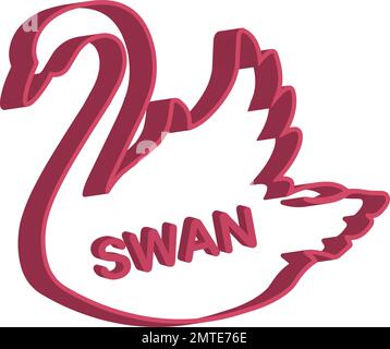 abstraktes swan Logo-Design für Vektorbeispiele Stock Vektor
