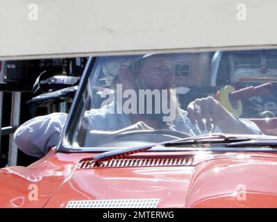 Richard Gere über Drehnächte am Set in Rodanthe mit Diane Lane in Los Angeles, ca. Gere ist mit einem Vollbart fast nicht erkennbar. 4/18/07 Stockfoto