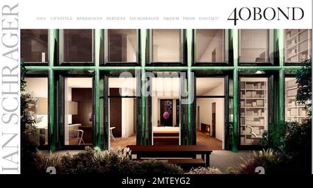 Der lateinamerikanische Popstar Ricky Martin hat angeblich eine $7 Millionen Dollar teure Wohnung in New York City gekauft. Die neu gebaute, nie bewohnte Ferienwohnung im neuen Ian Schraeger Projekt 40 Bond bietet 5-Sterne-Hotelservices und Annehmlichkeiten und wurde von der preisgekrönten Architekturfirma Herzog & de Meuron entworfen. Das 3-Bett- und 3 1/2-Badezimmer-Appartement befindet sich in SoHo und ist 2.637 Quadratmeter groß. Mit 11 m hohen Decken, einer Damentoilette, einer Galerie, einem Familienzimmer und einem privaten Arbeitszimmer. 5/8/07. Alle Stockfoto