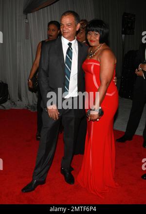 Ronald Fenty und Monica Braithwaite nehmen am 11. Dezember 2014 am 1. Annual Diamond Ball Teil, der der Clara Lionel Foundation (CLF) im Vineyard in Beverly Hills, Kalifornien, zugute kommt. Stockfoto