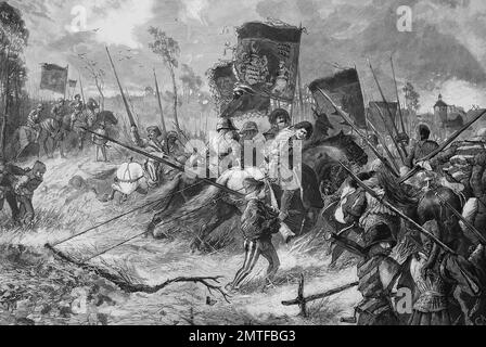Den bayerischen Krieg von 1459, 1463, auch bekannt als Fürsten Krieg Stockfoto