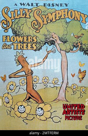 BLUMEN UND BÄUME 1932 lustige Symphonien-Cartoon von Walt Disney Productions Stockfoto