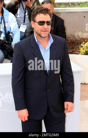 Russell Crowe beim Fotoanruf „Robin Hood“ im Palais des Festivals während des jährlichen internationalen Calles Filmfestivals 63. Cannes, Frankreich. 5/12/10. . Stockfoto