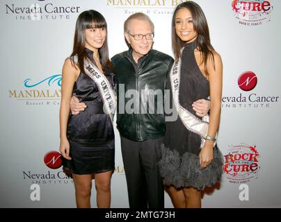 Criss Angel, Miss USA Rachel Smith, Miss Universe Riyo Mori und Larry King besuchen The Rock for the Cure 2007, ausgerichtet vom Nevada Cancer Institute in Mandalay Bay in Las Vegas, NV. 11/15/07. Stockfoto