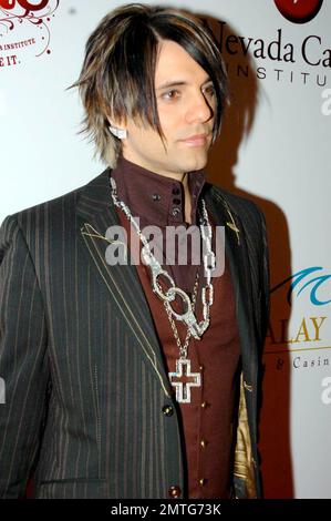 Criss Angel, Miss USA Rachel Smith, Miss Universe Riyo Mori und Larry King besuchen The Rock for the Cure 2007, ausgerichtet vom Nevada Cancer Institute in Mandalay Bay in Las Vegas, NV. 11/15/07. Stockfoto