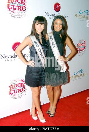 Criss Angel, Miss USA Rachel Smith, Miss Universe Riyo Mori und Larry King besuchen The Rock for the Cure 2007, ausgerichtet vom Nevada Cancer Institute in Mandalay Bay in Las Vegas, NV. 11/15/07. Stockfoto