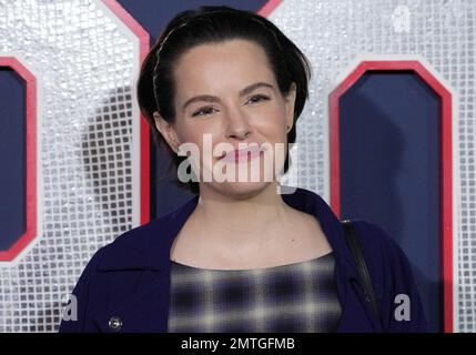 Los Angeles, USA. 31. Januar 2023. Emily Hampshire trifft am Dienstag, den 31. Januar 2023, auf der 80 FÜR BRADY Los Angeles Premiere im Regency Village Theater in Westwood, Kalifornien, ein. (Foto: Sthanlee B. Mirador/Sipa USA) Guthaben: SIPA USA/Alamy Live News Stockfoto