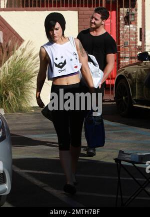 Rumer Willis und Val Chmerkovskiy bei der DWTS-Probe in Los Angeles, Kalifornien. 26. März 2015. Stockfoto