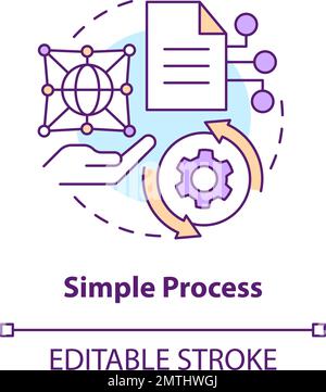 Symbol für ein einfaches Prozesskonzept Stock Vektor