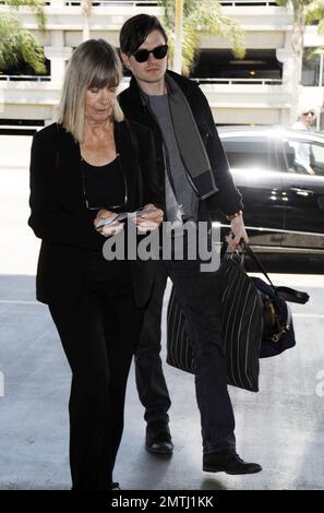 Maleficent Star, Sam Riley, Ankunft am LAX Flughafen in Los Angeles, Kalifornien. 21. Mai 2014. Stockfoto