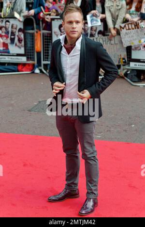 Olly Murs tritt auf der europäischen Premiere von „Scott Pilgrim vs the World“ auf dem Empire Cinema Leicester Square auf. London, Großbritannien. 08/18/10. Stockfoto