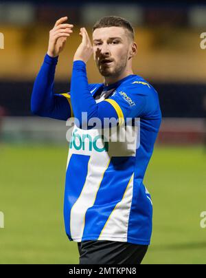 Chester, Cheshire, England. Alex Brown vom 31. Januar 2023Chester während des Fußballclubs Chester Football Club V Alfreton Town im Deva Stadium in der National League North (Bild: ©Cody Froggatt) Stockfoto