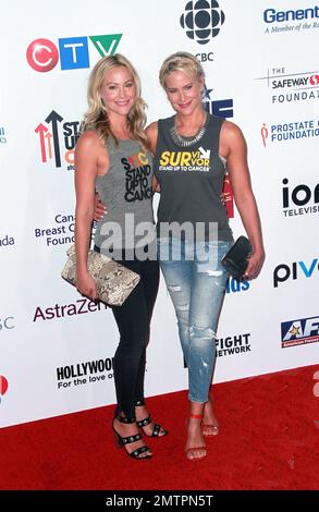 Cynthia Daniel und Brittany Daniel bei den Hollywood Unites für den Biennial Stand Up to Cancer 4. (SU2C), ein Programm der Entertainment Industry Foundation (EIF), das im Dolby Theatre in Hollywood, Kalifornien, stattfindet. 5. September 2014. Stockfoto