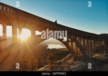 Bridge Sunrise Stockfoto